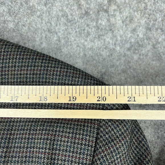 Ralph Lauren Blazer Mens 44R Gray Houndstooth Wool Sport Coat LRL VTG Canada - Picture 14 of 15